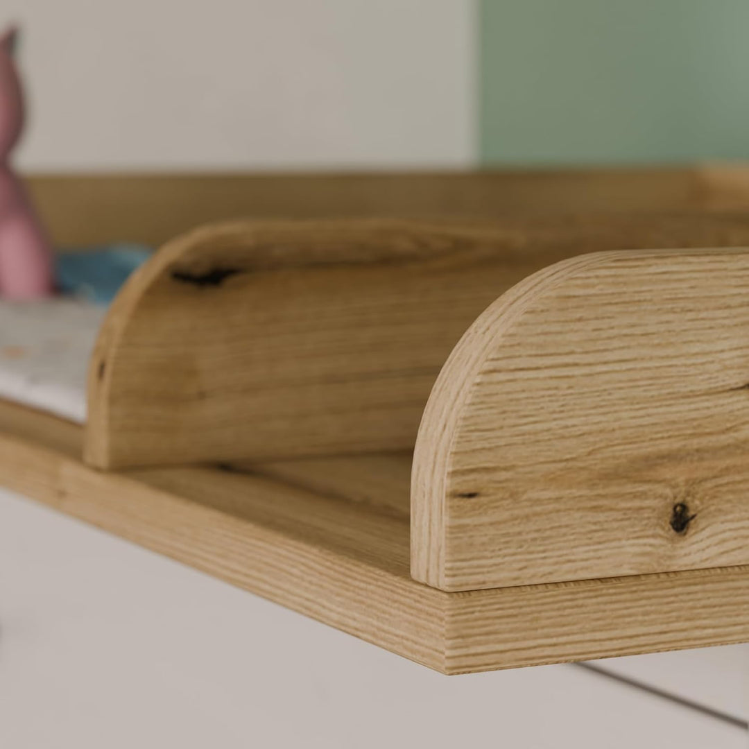 Wickeltischaufsatz mit Teilung für IKEA HEMNES, Wickelkommoden Aufsatz mit Trennfach, 50 cm Tiefe, a