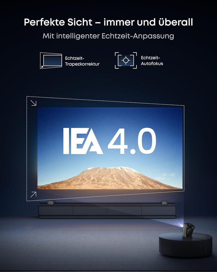 soundcore Nebula P1｜Mobiler Beamer mit abnehmbarem Lautsprecher und integriertem AV-System, 650 ANSI