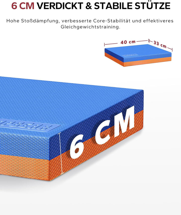 HAPBEAR Balance Pad 2er-Sets, 40x33cm rutschfest Balance-Kissen,6cm Dickes Gleichgewichtskissen für