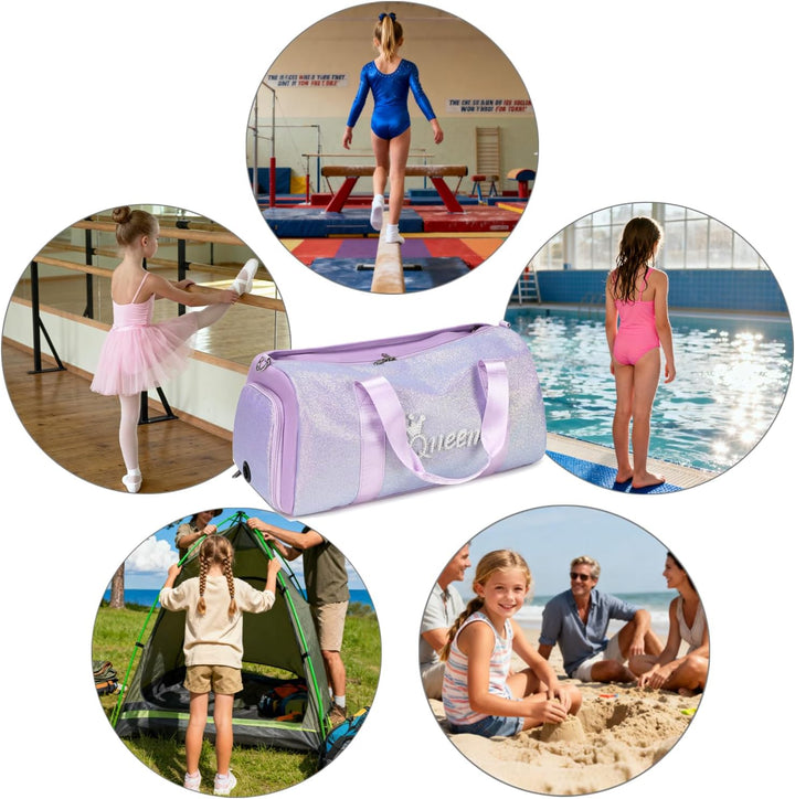 Sporttasche Mädchen Kindertaschen Kinder Reisetasche Mädchen Sports Duffel Schwimmtasche Klassische