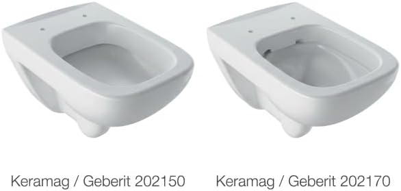 WC-Sitz mit Deckel FÜR Geberit & Keramag Renova Nr.1 Plan Weiss | Absenkautomatik (Soft-Close), Abne