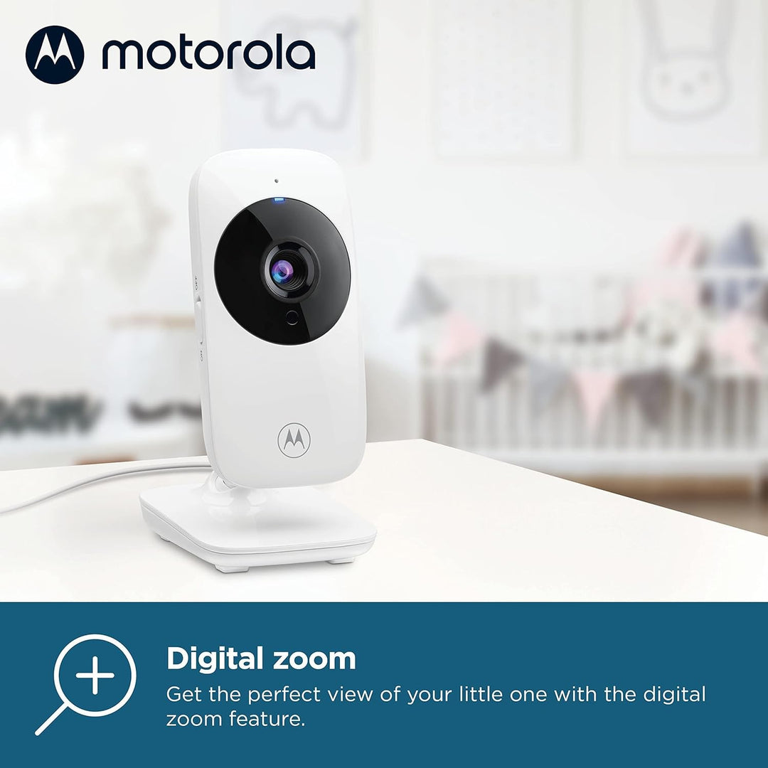 Motorola Nursery VM482 - Babyphone mit Kamera - 2.4 Zoll Farbdisplay - Infrarot Nachtsicht - Digital