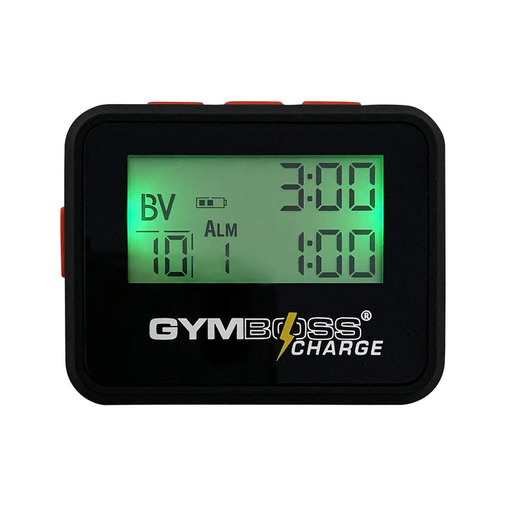 Gymboss Charge Intervall-Timer und Stoppuhr (Schwarz/Rot), Schwarz/Rot
