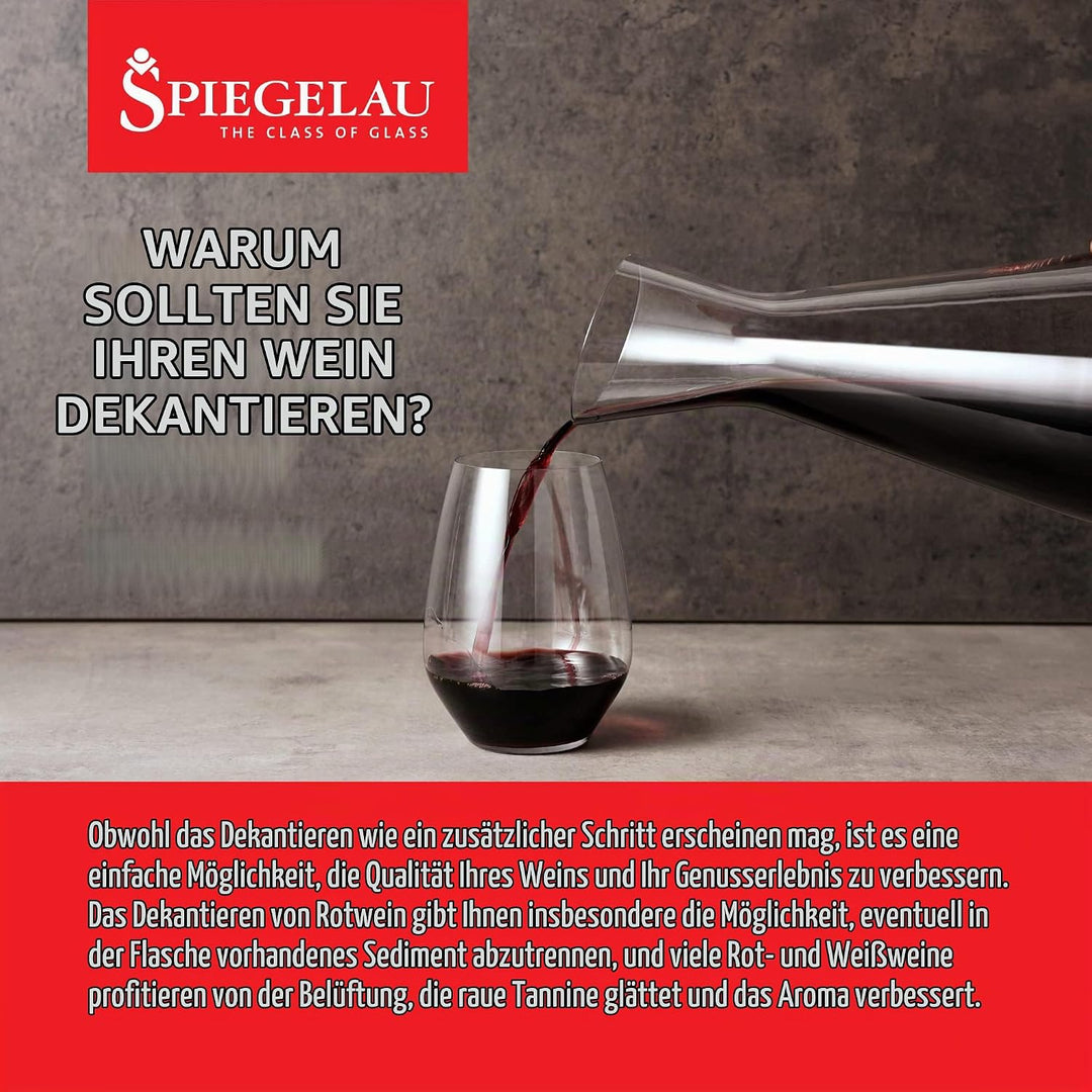 Spiegelau Dekanter, Wein-Dekanter, Kristallglas, 1 L, Style, 4670157