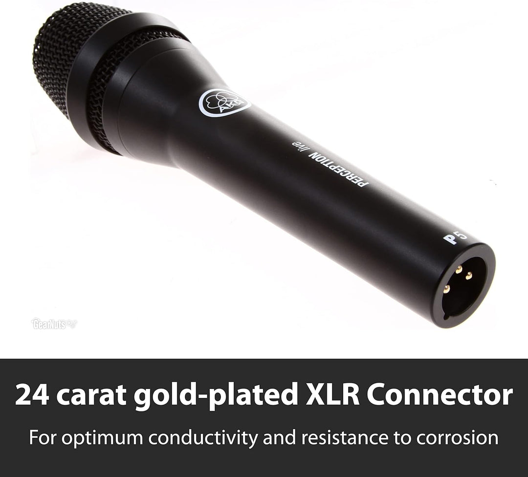 AKG P5s Professionelles dynamisches Live-Gesangsmikrofon mit Schalter &amp; Stagg Hochwertiges Mikrofonk