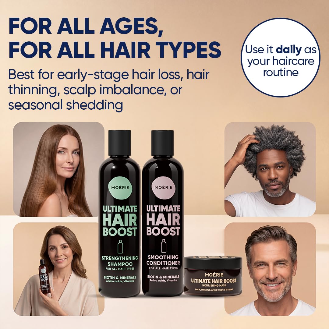 Moerie Mineralstoff-Shampoo Und Conditioner Plus Haarmasken-Paket – Das Ultimative Haarpflegeset – F