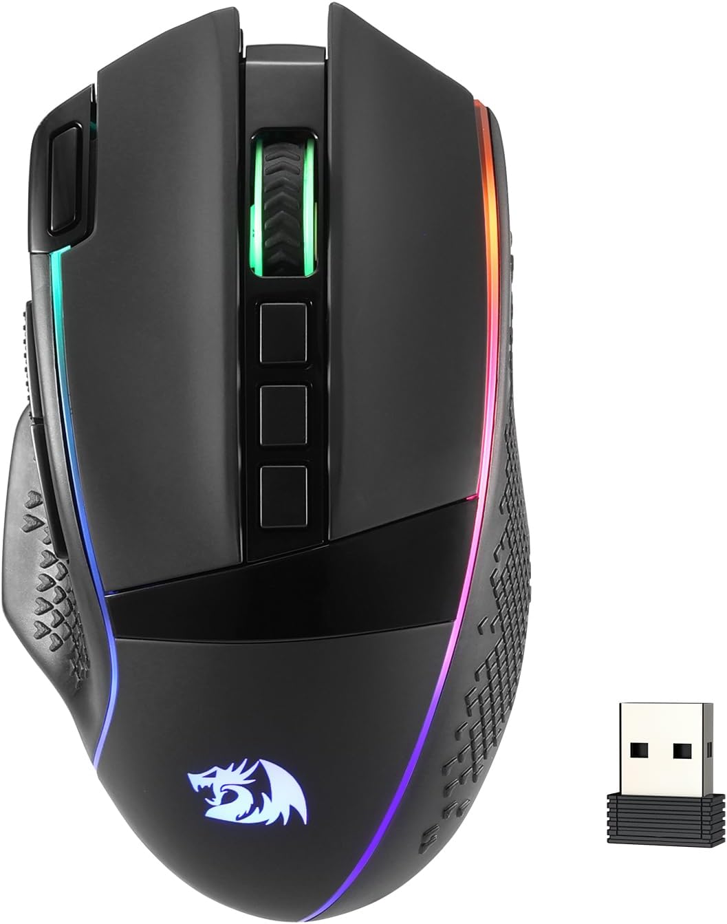 Redragon M991 kabellose Gaming-Maus, 19000 DPI kabelgebundene/drahtlose Maus mit Schnellfeuertaste,
