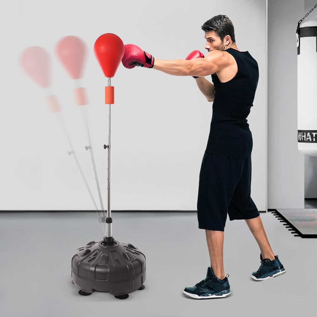 Boxsack Erwachsene Stehend Boxball Set Boxsack für Erwachsene Höhenverstellbarer Boxrahmen 120-160 c