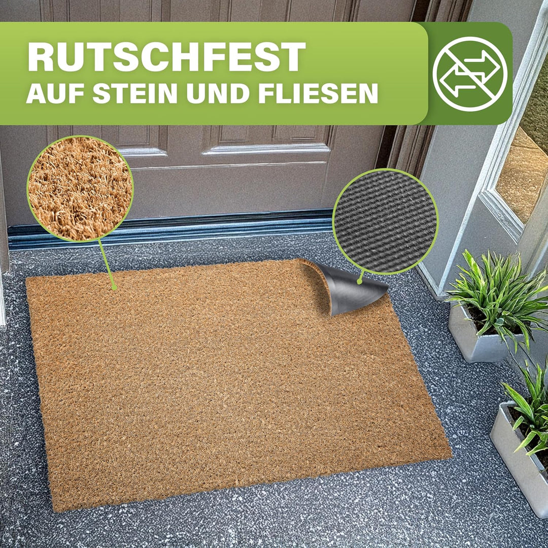 Fussmatte Kokos [Wetterfest] - extrem robust - Fussabtreter aussen - die Kokosmatte Fussmatte aussen