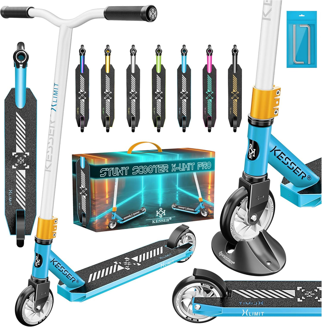 KESSER® Stunt Scooter X-Limit-Pro 360° Lenkung Funscooter Stuntscooter mit Ständer ABEC 9 Kugellager