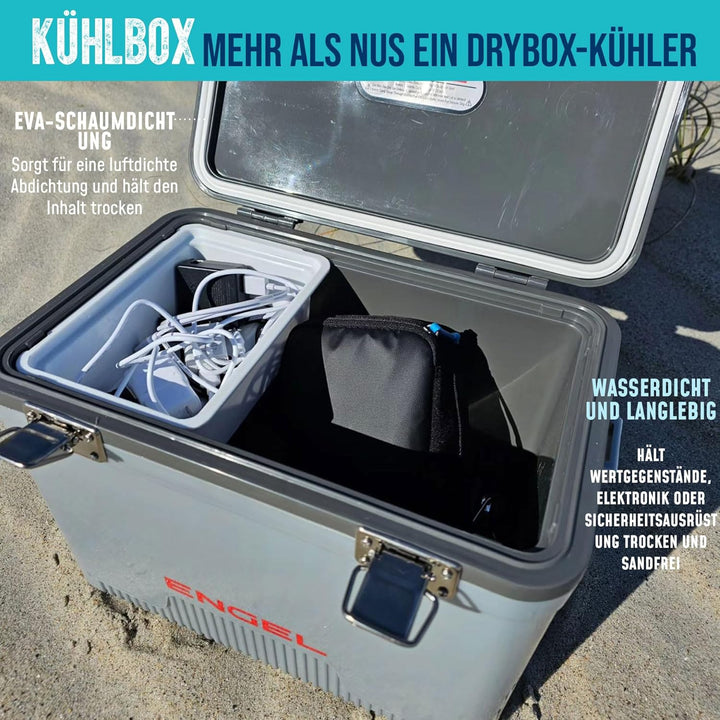 ENGEL Kühlbox 30qt (28,4 Liter) Auslaufsicher, Luftdicht, Tragbare, Kleine Kühlbox für Camping, Pick