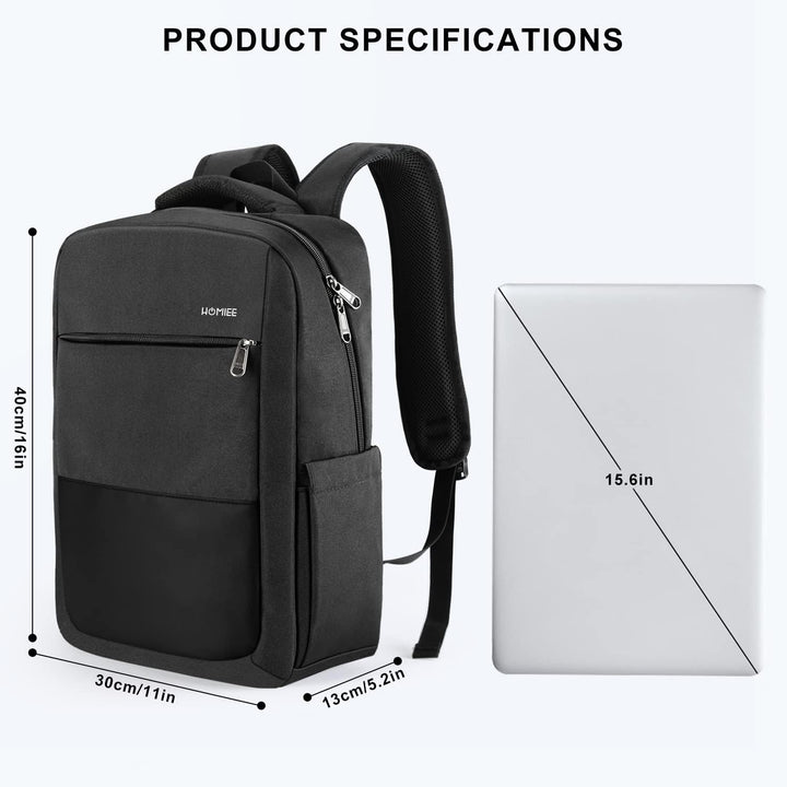 HOMIEE Laptop Rucksack, Herren 15.6 zoll Rucksack, Laptop Schulrucksack Multifunktion Business Noteb