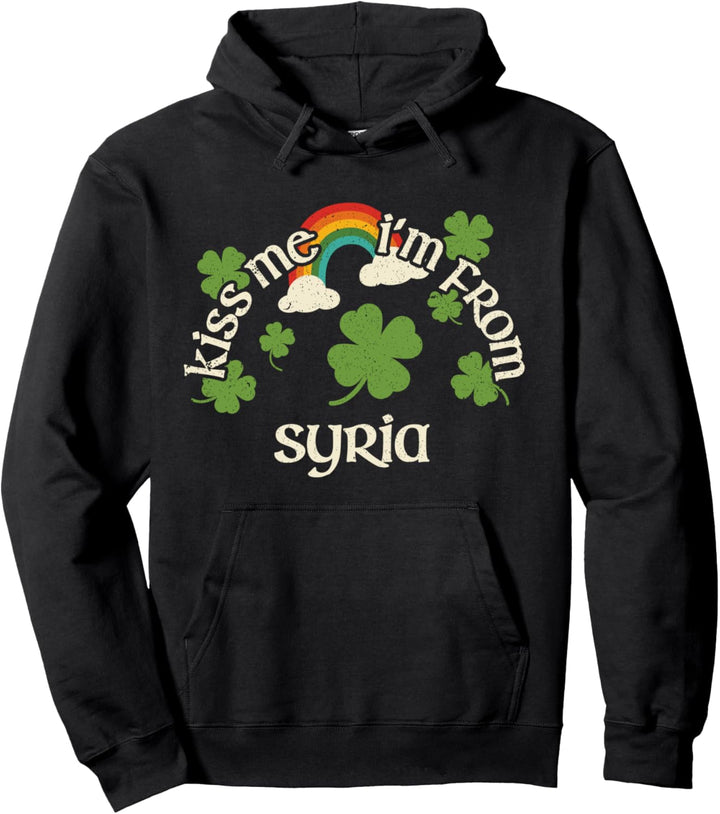 Kiss Me Shamrock – Lustiger St. Patrick's Day Syria Pullover Hoodie