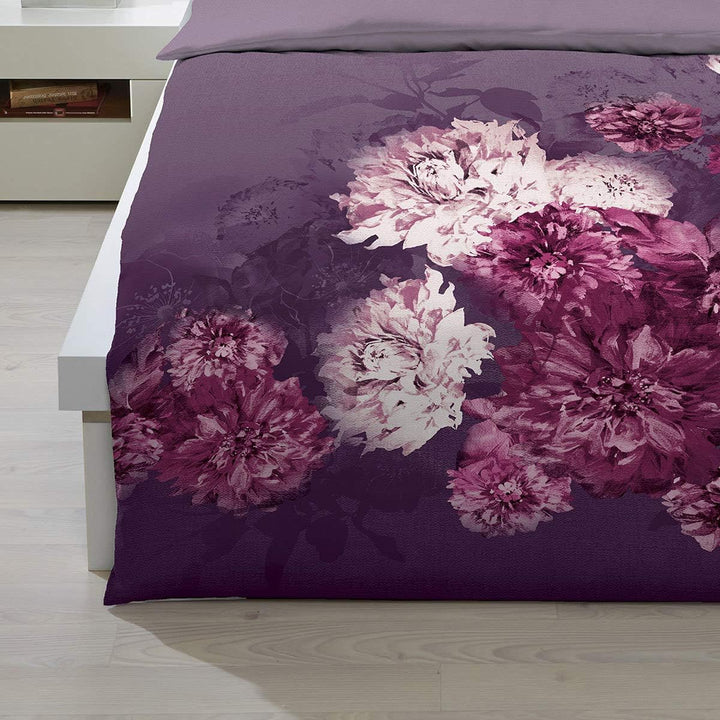 Biber Wendebettwäsche Flamenco violett 1 Bettbezug 135 x 200 cm + 1 Kissenbezug 80 x 80 cm