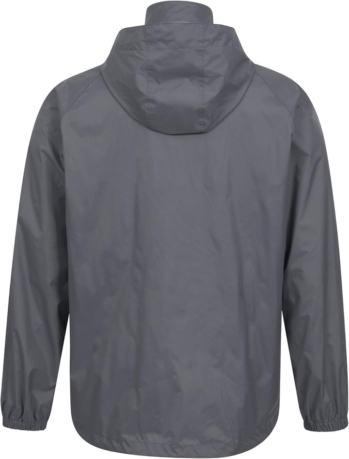 Mountain Warehouse Pakka Herren Wasserdicht Leichte verpackbare Regen Renn Sport Jacke XS Grau, XS G