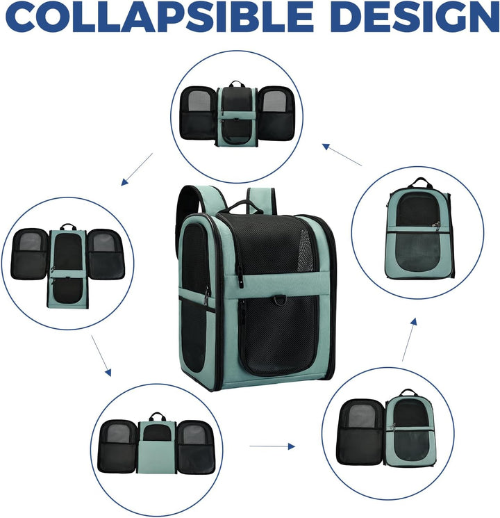 APOLLO WALKER Pet Carrier Rucksack für kleine Katzen und Hunde, Welpen, zweiseitiger Eingang, Sicher