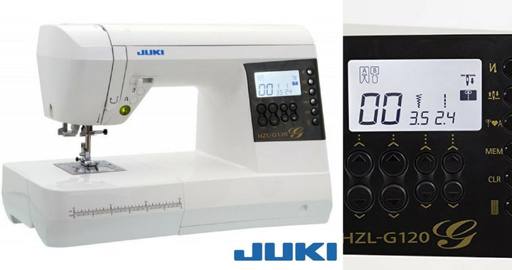 JUKI HZL-G120 Elektronische Nähmaschine, Metall, Weiss, 44,5 x 22,3 x 29,2 cm