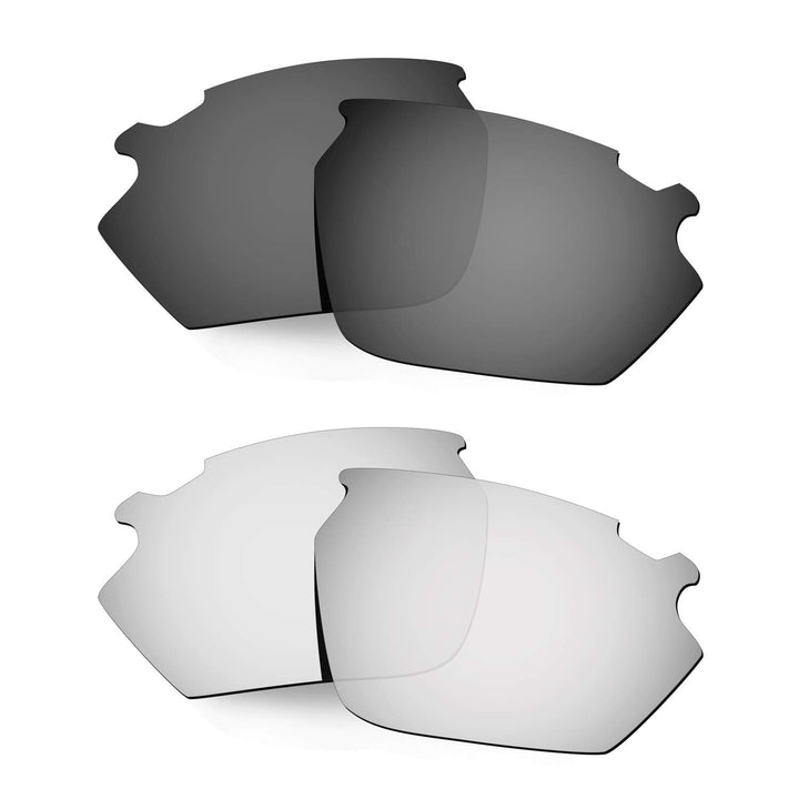 HKUCO Verstärken Ersatz-Brillengläser für Rudy Stratofly Schwarz/Titan Sonnenbrille