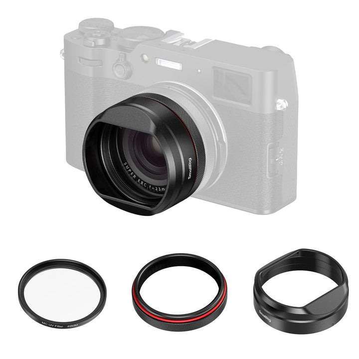 SMALLRIG UV-Filter mit Gegenlichtblende für FUJIFILM X100VI / X100V, UV-Filter mit 99% Lichtdurchläs