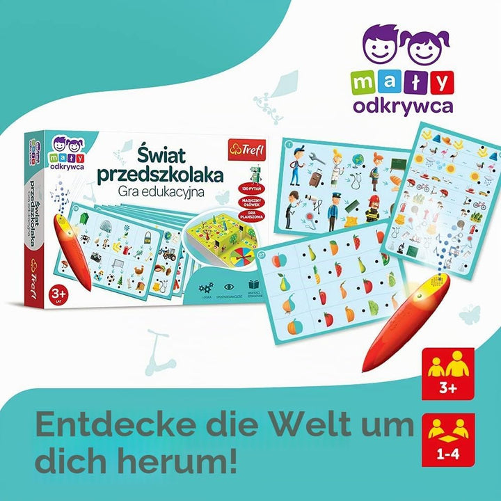 Trefl Schulranzenwelten - Kleiner Entdecker und Magische Bleistift Bildungsspiel für Kinder ab 3 Jah
