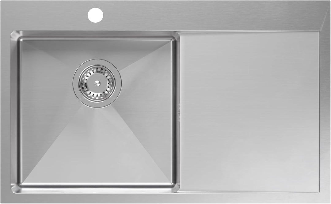 QUADRON | RUSSEL 111 | Einbeckenspüle | Masse: 78 x 48 x 20 cm | Passt in eine Schrankbreite: 45 cm
