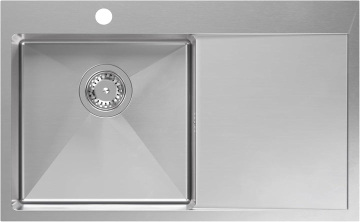 QUADRON | RUSSEL 111 | Einbeckenspüle | Masse: 78 x 48 x 20 cm | Passt in eine Schrankbreite: 45 cm
