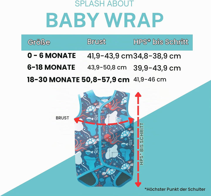 Splash About Baby Wrap Neoprenanzug 18-30 monate Under The Sea, 18-30 monate Under The Sea