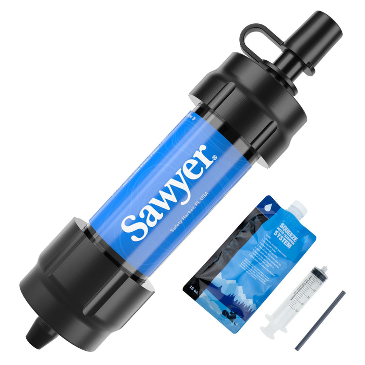 Sawyer Mini PointONE Wasserfilter Outdoor Notversorgung enfernt 100% Mikroplastik und 99,99999%* All