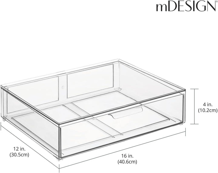 mDesign Kosmetikorganizer – stapelbare Schubladenbox aus Kunststoff – praktische Box zur Aufbewahrun