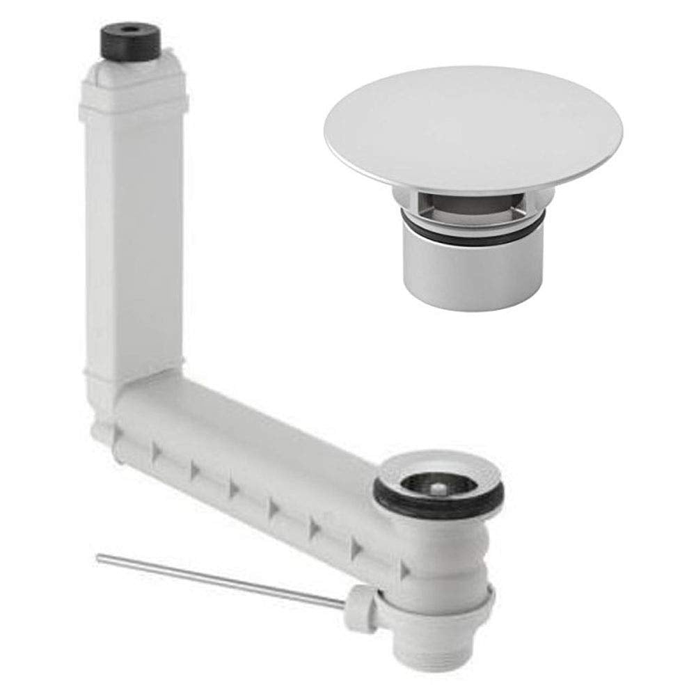 Geberit Clou Ablaufgarnitur für Exzenterstange INKL. Chrom-Ventilabdeckung (Set)