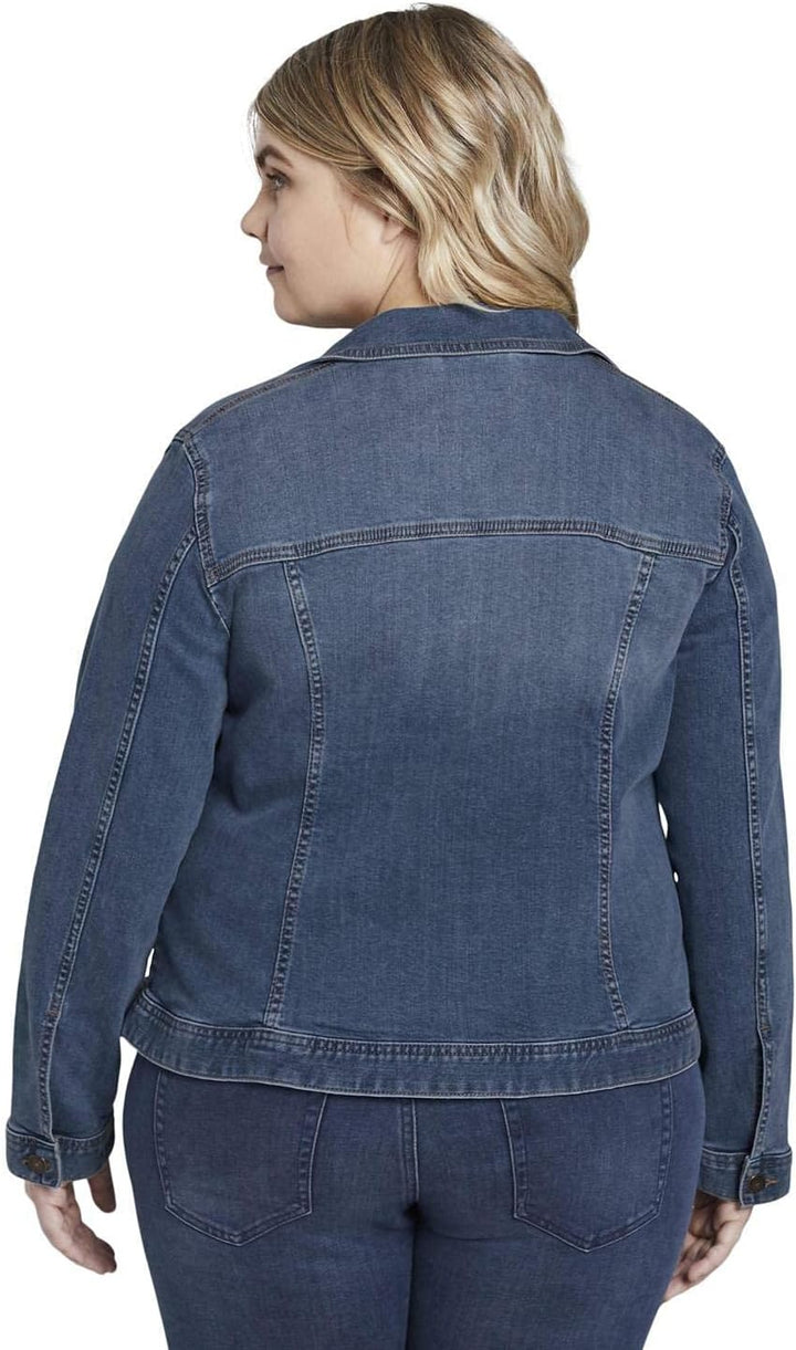TOM TAILOR Damen Plussize Jeansjacke im Washed-Look 52 10110 - Blue Denim, 52 10110 - Blue Denim