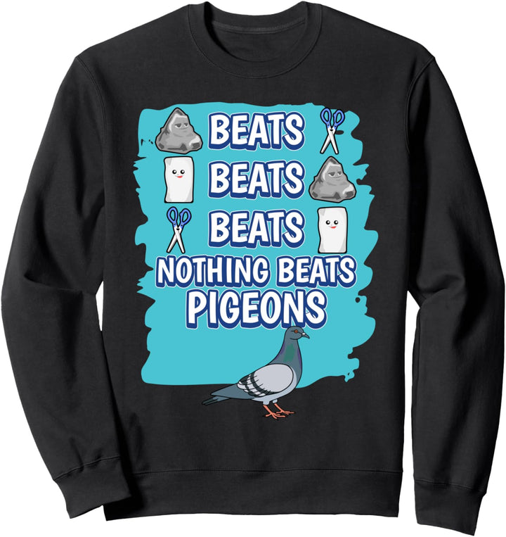 Pigeons Rock Paper Scissors Game Taube Sweatshirt
