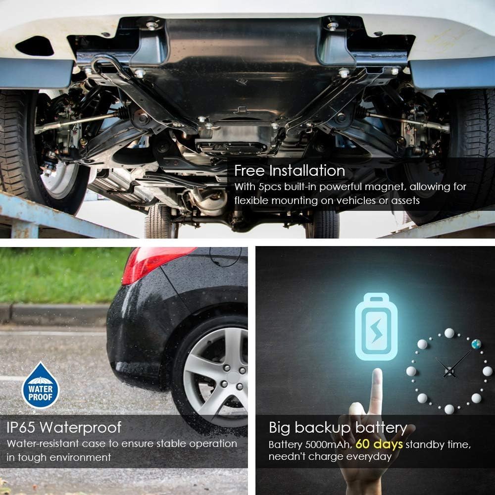 Winnes 4G Mini GPS Tracker für Autos TK901 Wasserdicht, GPS Tracker mit APP Echtzeit-Ortung, geeigne