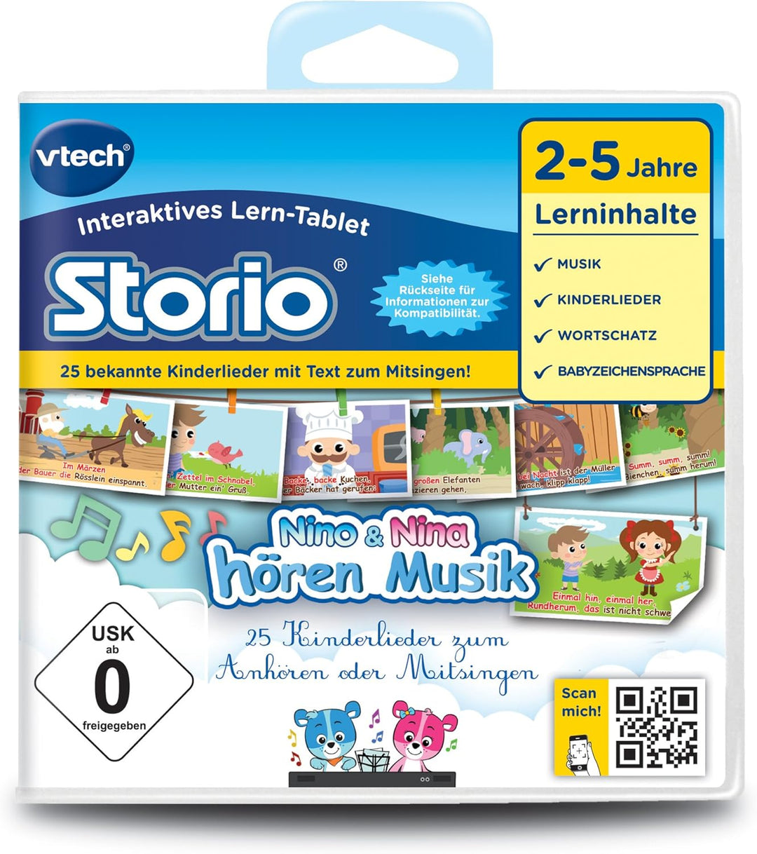 VTech 80-233304 - Lernspiel Nino und Nina hören Musik (Storio 2, Storio 3S)