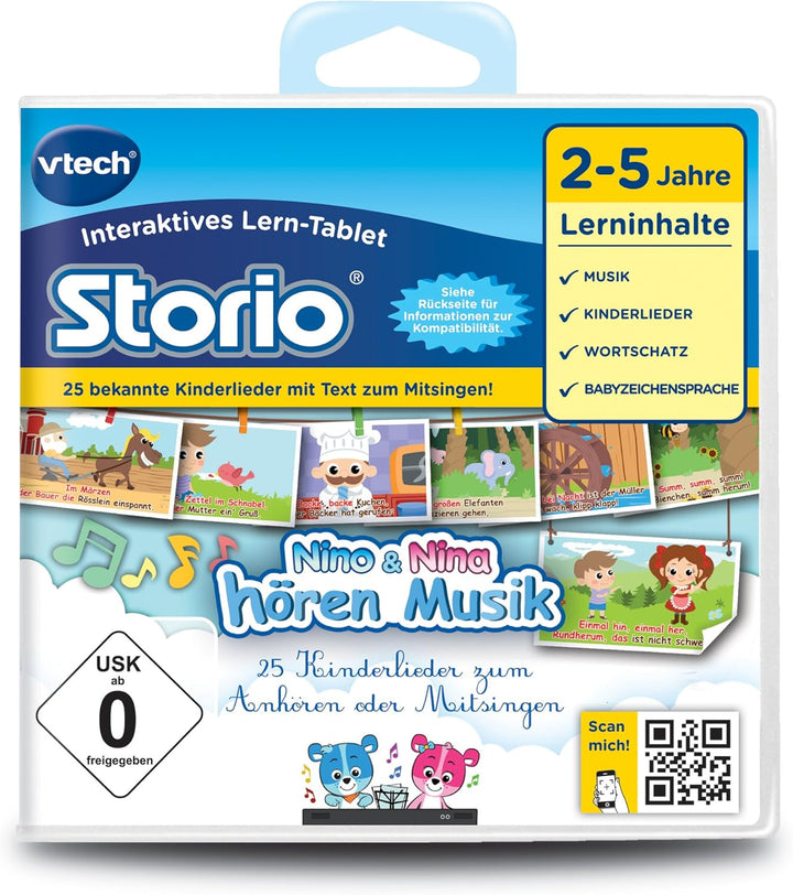 VTech 80-233304 - Lernspiel Nino und Nina hören Musik (Storio 2, Storio 3S)