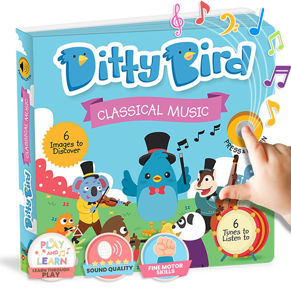 Ditty Bird | Classical Music | Interactive Sound Book for toddlers 1- 3 | Music for Baby | Musical b