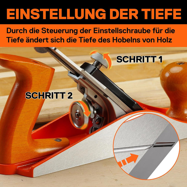 JORGENSEN Nr. 4 Holzhobel, Handhobel für Holzbearbeitung, Holzhobel, Wagenhobel zum Trimmen, Holzhob