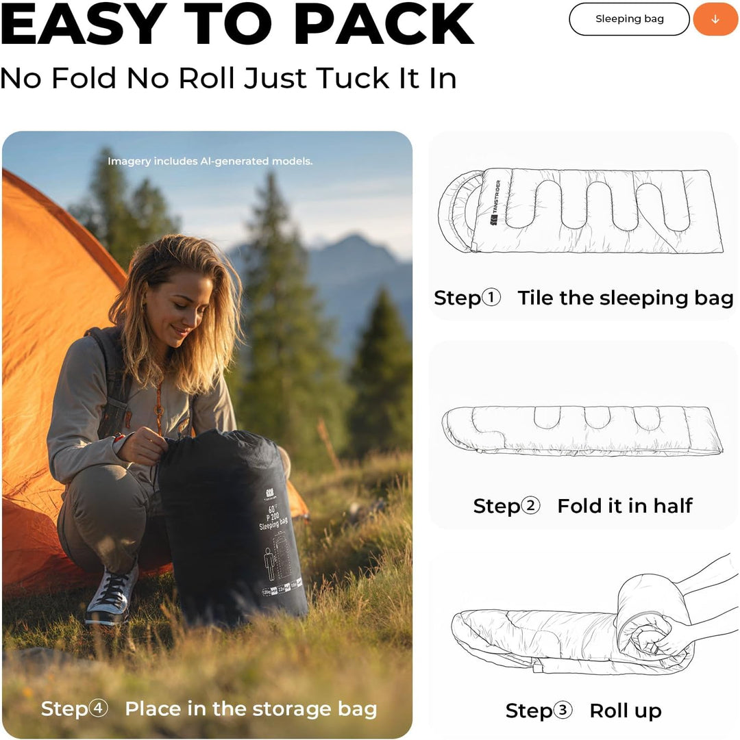 Schlafsack - 1,35 kg 3 Jahreszeiten-Deckenschlafsack, 2-in-1 Schlafsack Erwachsene, 10 °C bis 26 °C