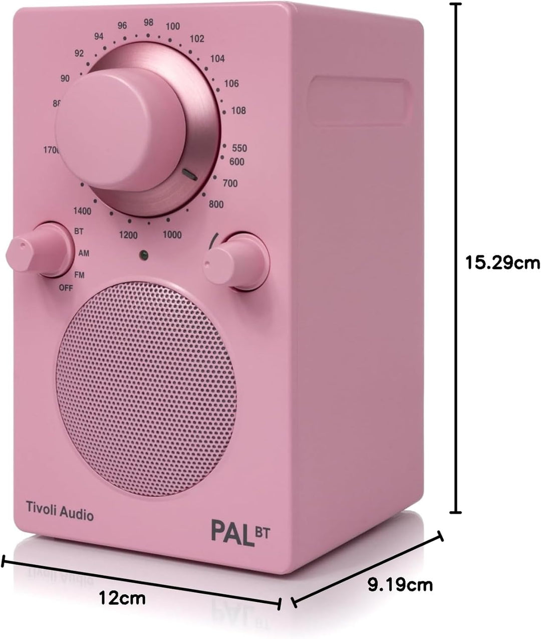 Tivoli Audio PAL BT Tragbares Bluetooth UKW-/MW-Radio (Rosa), Rosa
