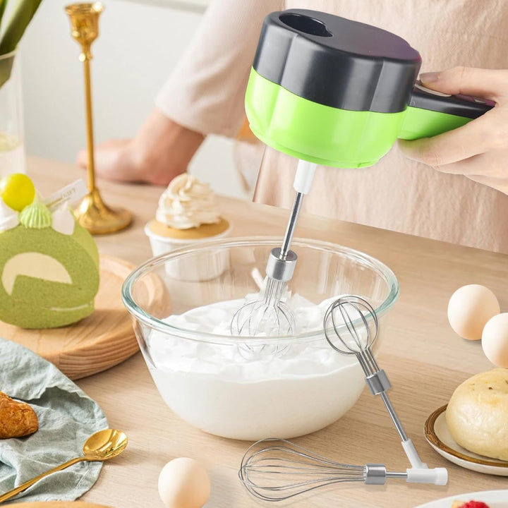 4 in 1 Mini Elektrisch Zerkleinerer Küche Multizerkleinerer Küchenmaschine Lebensmittelzerkleinerer