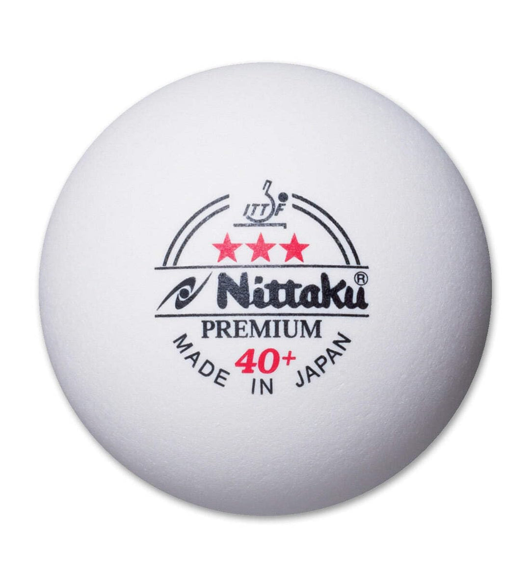 NITTAKU 3-Sterne Premium 40+ Tischtennisbälle (12er-Pack)