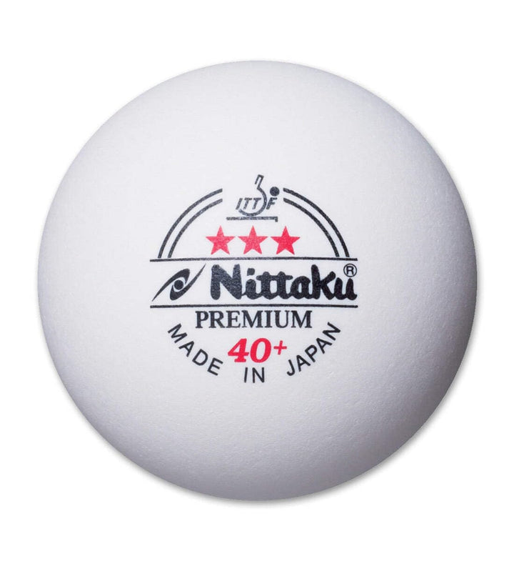NITTAKU 3-Sterne Premium 40+ Tischtennisbälle (12er-Pack)