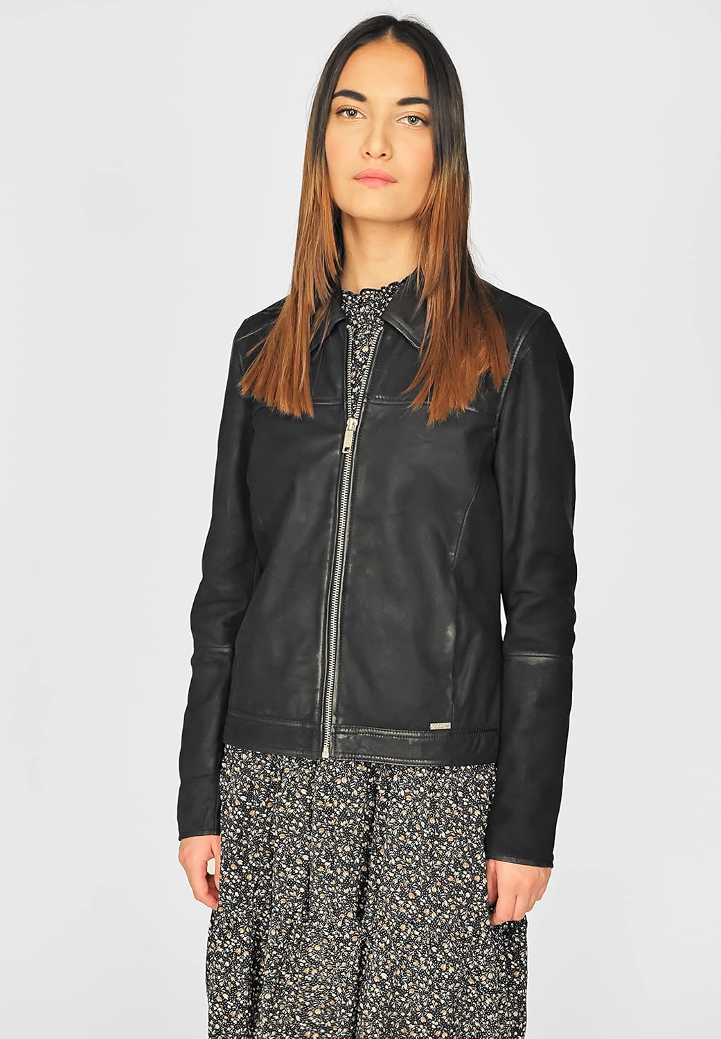 MAZE Damen Lederjacke 4202117 S Schwarz, S Schwarz