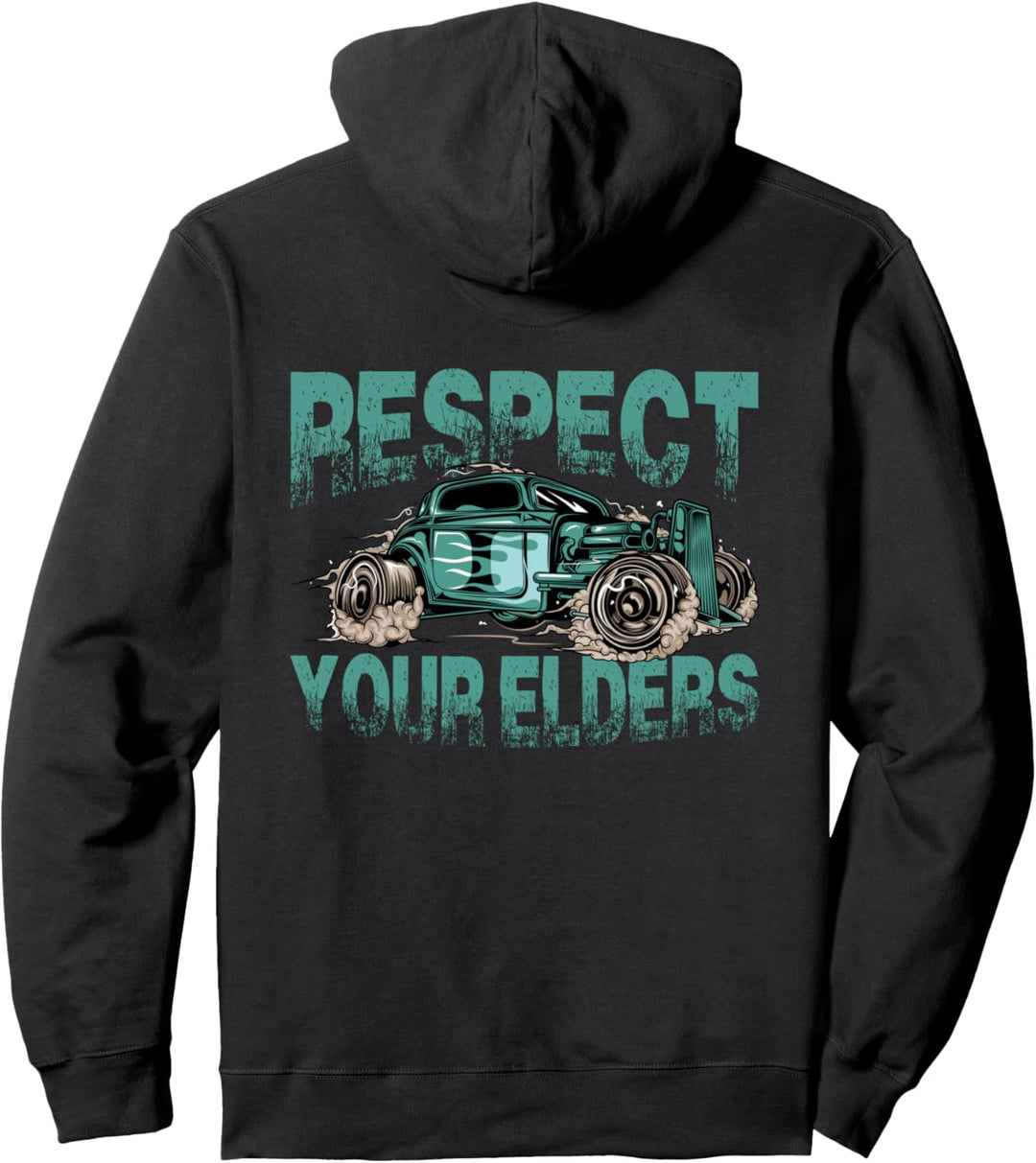 Respect Your Elders Hotrod Oldtimer US-Car Hot Rod Pullover Hoodie