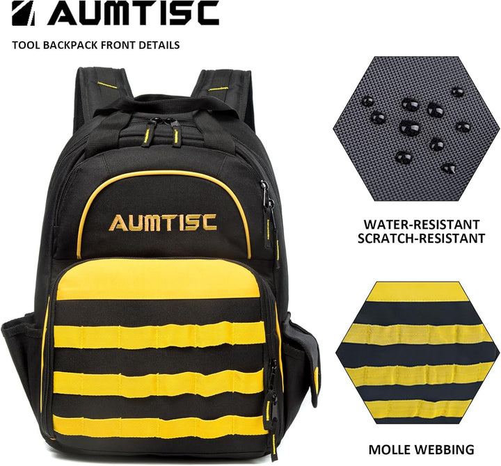 AUMTISC Werkzeugrucksack Werkzeugtasche Hochleistungs-werkzeug rucksack mit Mehrzwecktasche Industri