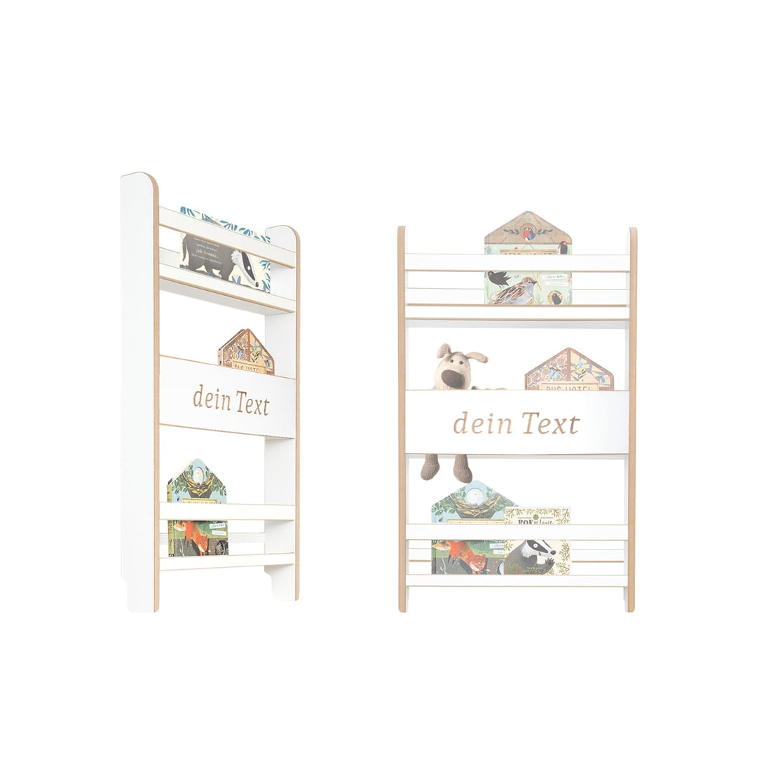 MAMOI® Kinderregal Personalisiert, Bücherregal für Kinderzimmer, Wandregal für Kinder, Bücherbank au