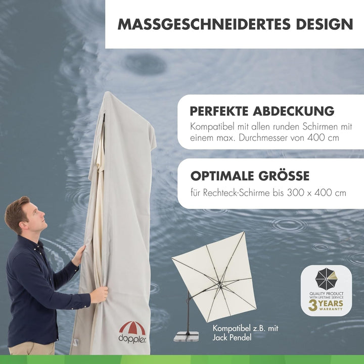 Doppler Gartenschirm Hülle Jack XL für Pendelschirm I Schutzhülle für Sonnenschirm mit max. Durchmes