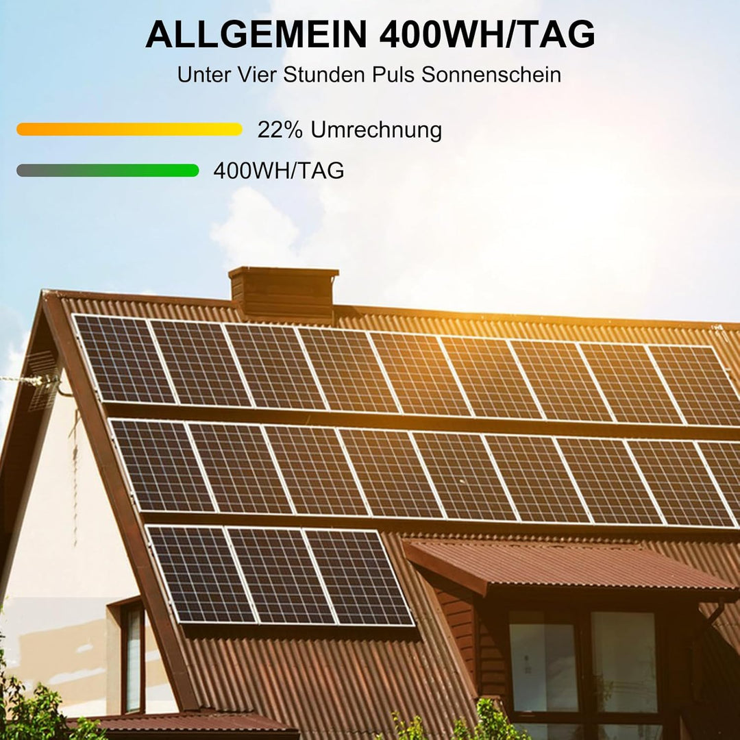 【100W Solarpanel 12V Kit】DERUXI 100W Solar Panel 12V Solarmodul Set: 2 Pcs 50W Monokristalline Solar