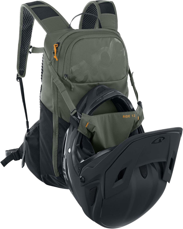 EVOC RIDE 12 Protektor Fahrradrucksack, Trekkingrucksack für Trails &amp; Alltag (cleveres Taschenmanage
