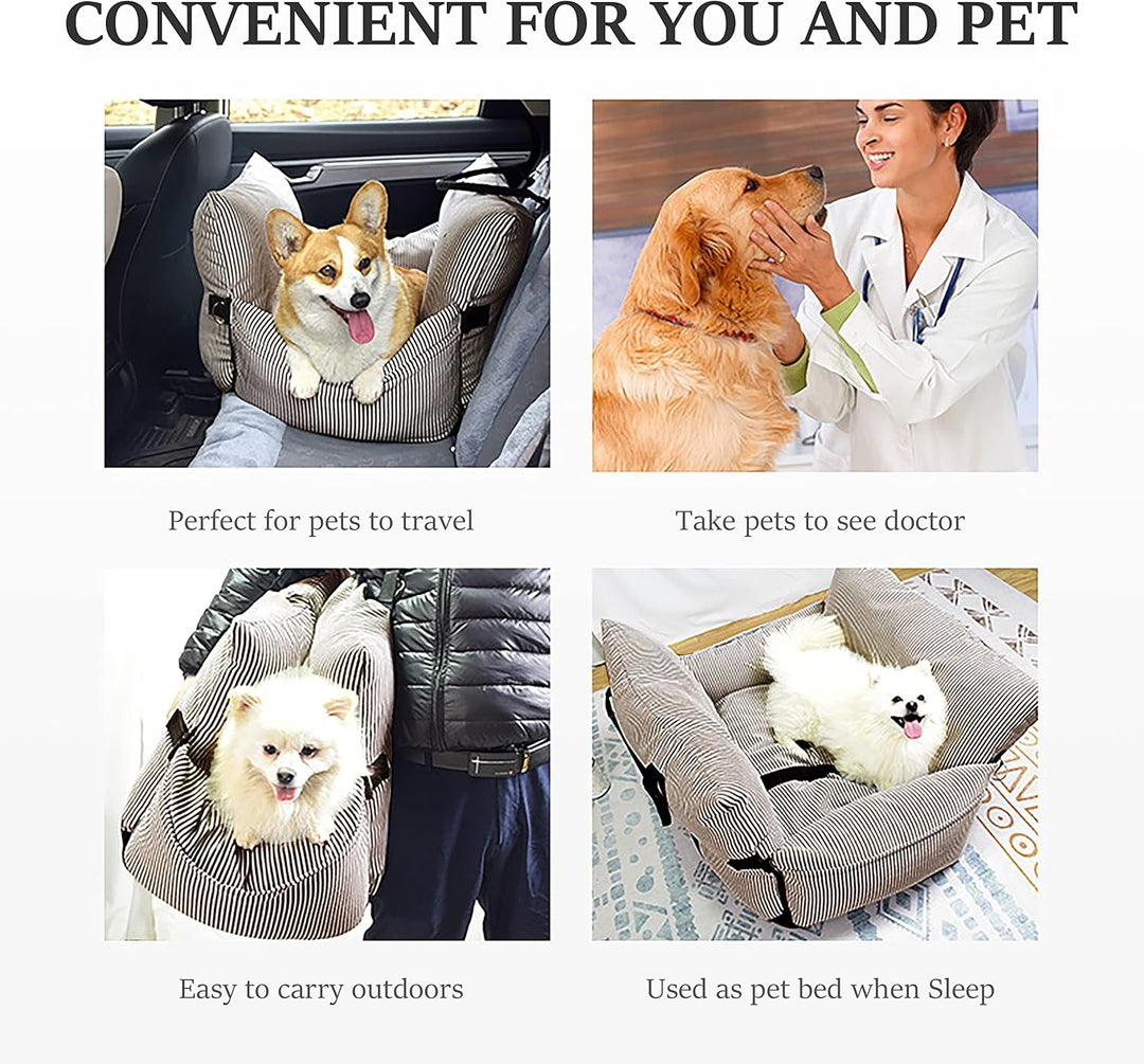 Hunde Autositz Hundebox 76 x 52 x 40 cm, Hundeautositz Hundesitz Mittlere Hunde, Auto Hunde Autositz